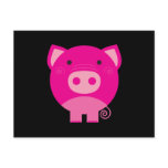 Cute Round Pig Cartoon