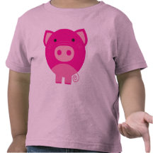 Cute Round Pig Cartoon Tshirt