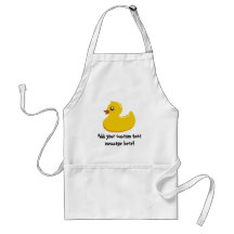 Cute Rubber Ducky/Blue Bubbles Aprons