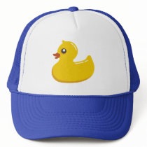 Cute Rubber Ducky/Blue Bubbles Mesh Hat