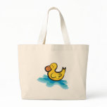 cute rubber ducky in tub bag