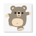 Cute Running Cartoon Bear magnet