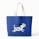Cute running dalmatian cartoon puppy bags