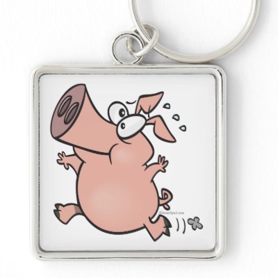 Cartoon Running Pig