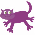 Cute running purple cat special acrylic magnet photo sculptures