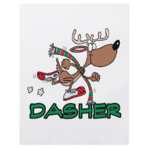 cute running reindeer DASHER cartoon Custom Flyer