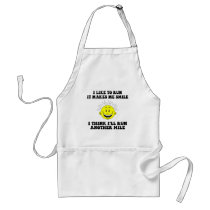 Cute running saying aprons