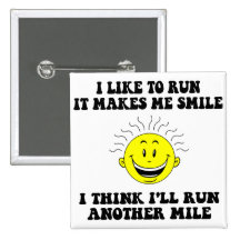 Cute running saying pins