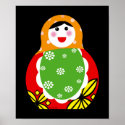 cute Russian nesting doll posters