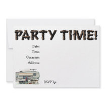 Cute RV Vintage Fifth Wheel Camper Travel Trailer Invite