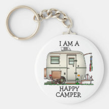 Cute RV Vintage Glass Egg Camper Travel Trailer Keychains