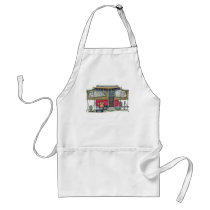 Cute RV Vintage Popup Camper Travel Trailer Aprons