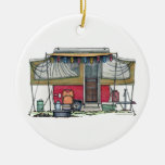 Cute RV Vintage Popup Camper Travel Trailer Ornaments