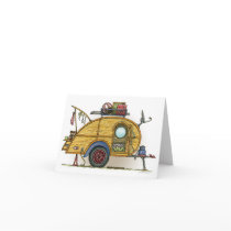 Cute RV Vintage Teardrop  Camper Travel Trailer