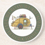 Cute RV Vintage Teardrop  Camper Travel Trailer Drink Coaster