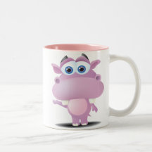cute sad little hippo coffee mugs