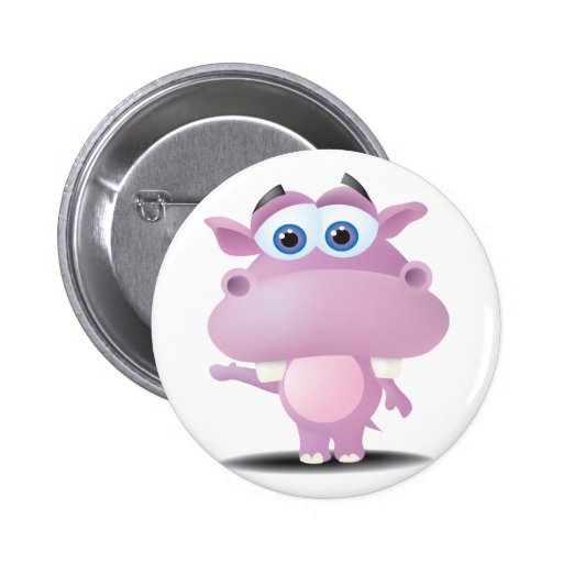 cute sad little hippo pins