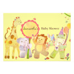 Cute Safari Jungle Baby Animals: Baby Shower Invitations