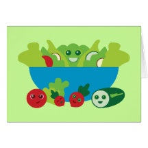 Cute Salad Greeting Cards