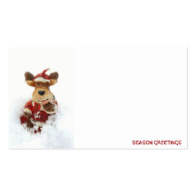 Cute Santa Bear In The Snow Compliment Cards Business Card
