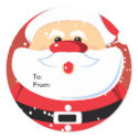 Cute Santa Claus custom sticker gift tag