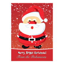 Cute Santa Claus flat card