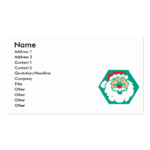 cute santa face business cards