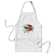 Cute Santa Skull Apron