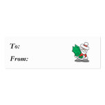 Cute Santa with Holly Leaves business cards