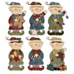 cute santas elves photo sculptures