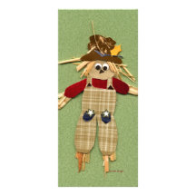 Cute Scarecrow Bookmark Personalised Rack Card