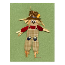 Cute Scarecrow Gifts Post Cards