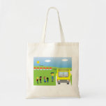 Cute School Bus & Children Tote Bag