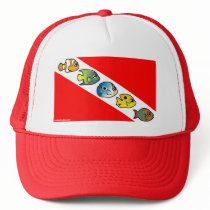 Cute Scubadorable Dive Flag Hats