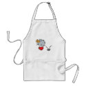 cute sheep jumping over heart aprons