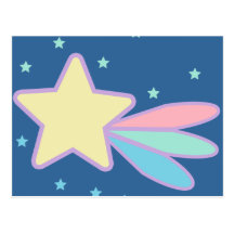 Cute Shooting Star Comet Postcard