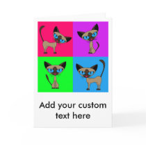 Cute Siamese Cats Card