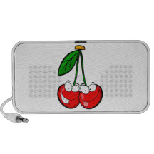 cute silly cartoon character cherries cherry laptop speaker