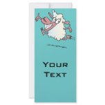 cute silly happy lamb cartoon character custom rack card