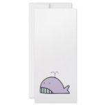 cute silly lavender whale custom rack card