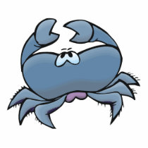cute silly little blue crab photo cut out