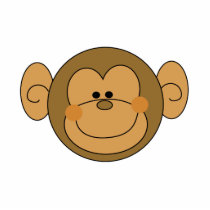 Cute Silly Monkey Face Photo Sculpture