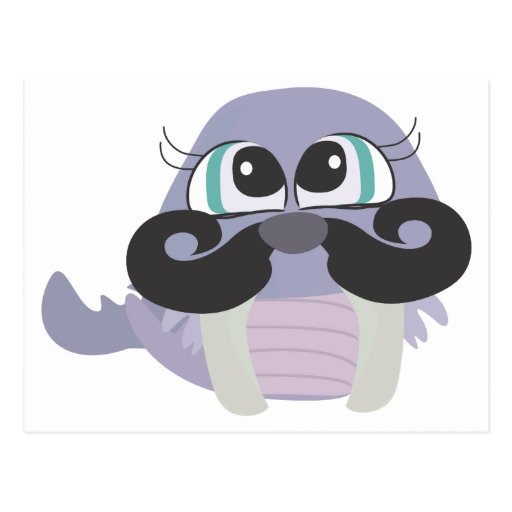 Walrus Moustache Cards, Photo Card Templates, Invitations & More