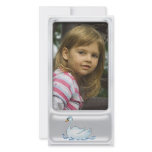 Cute silver photo frame with cute swan