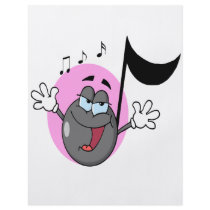 cute singing music musical note cartoon character flyers