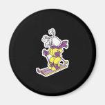 cute ski bunny rabbit magnets