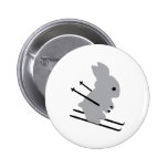 cute ski bunny  snow skiing buttons