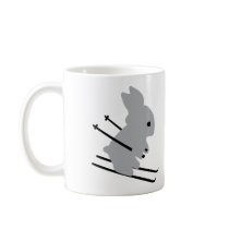 cute ski bunny  snow skiing coffee mugs