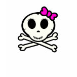 Cute Skull and Crossbones With Pink Bow t-shirts