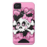 Cute Skull and Hearts Id Iphone 4 Cover